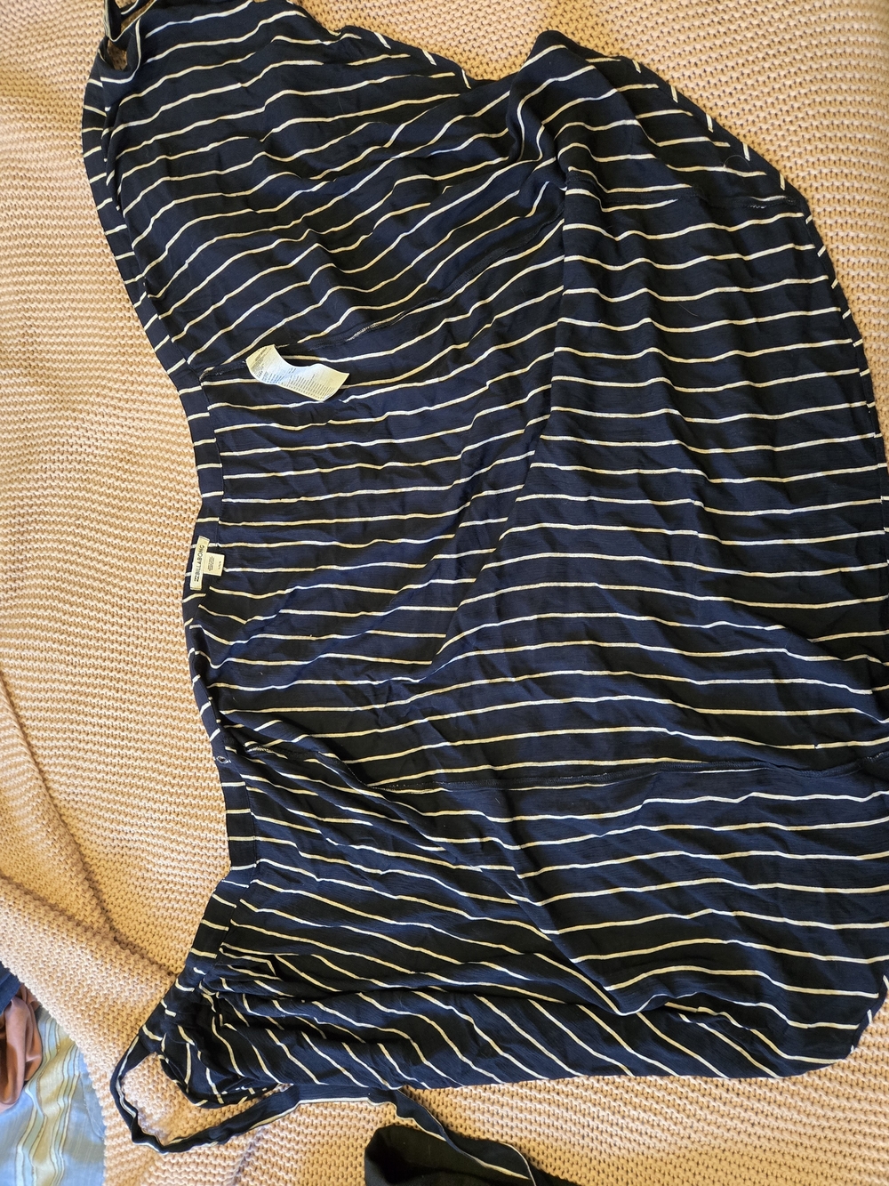 Billabong Navy and White Striped Wrap Skirt Billabong Sz L - Picture 3 of 5